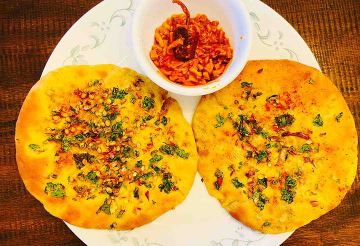 oven baked Amritsari aalu kulcha