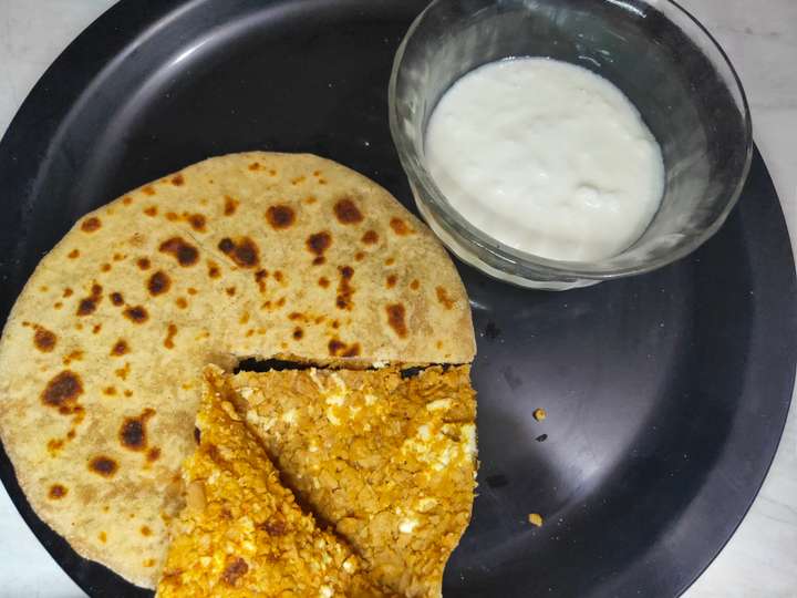 soya granules paneer paratha