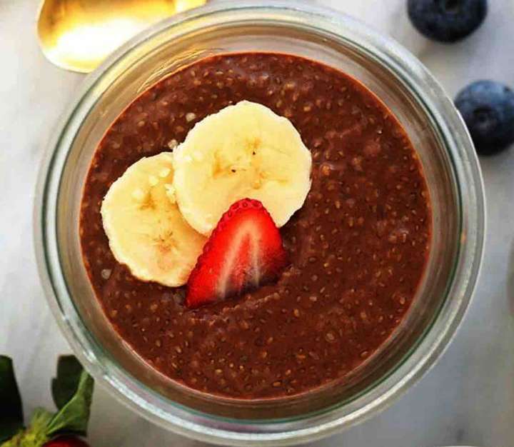 Chocolate Chia seeds pudding 