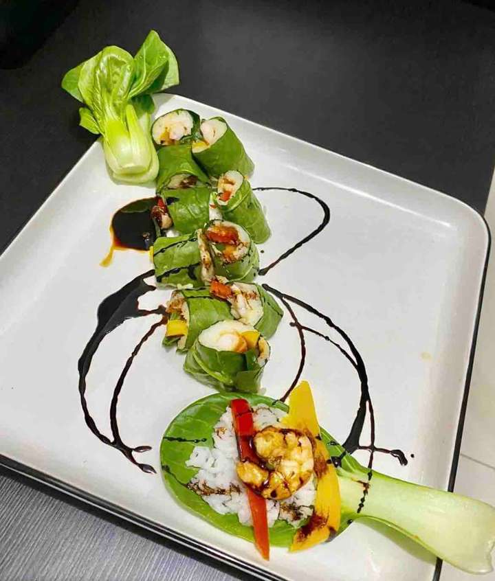 spinach shrimps  Sushi