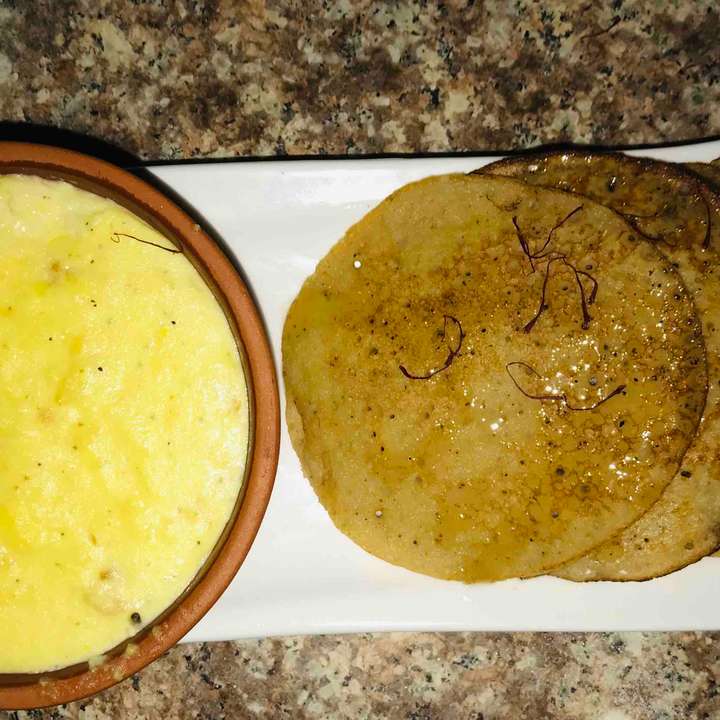 Banana Malpua with Rabri 