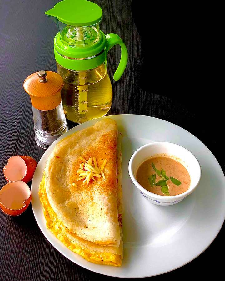 egg n cheese dosa 