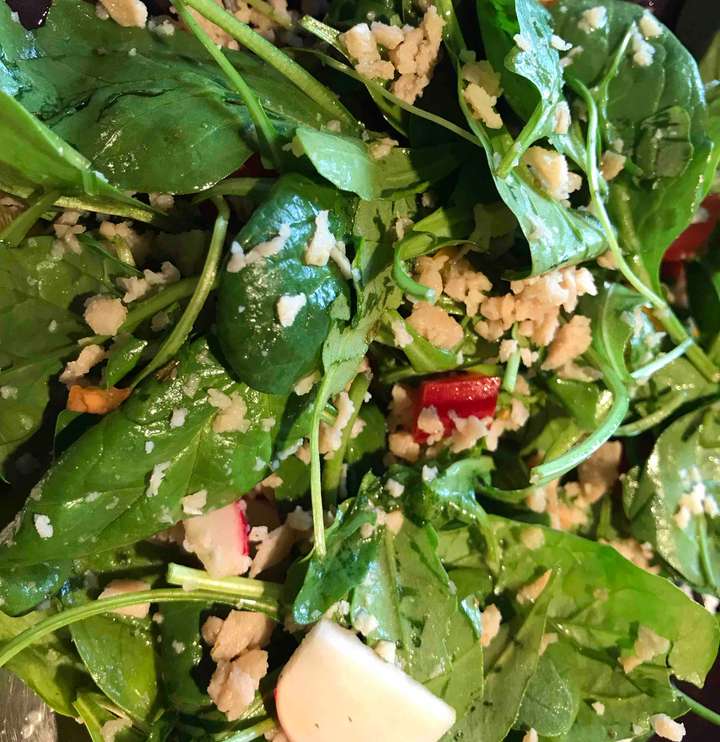 soya spinach salad 