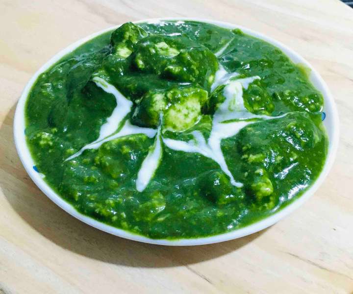 Quick Palak paneer 