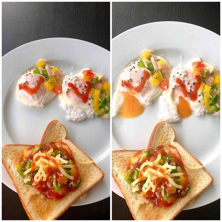 poached eggs ( old method)