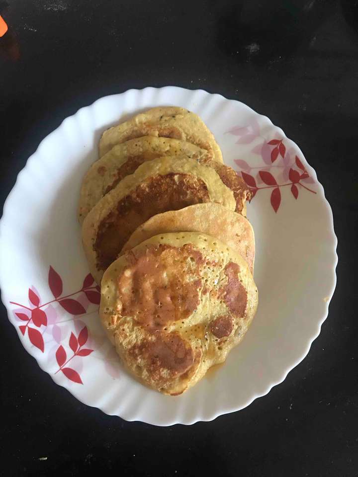 No milk banana whey pancakes