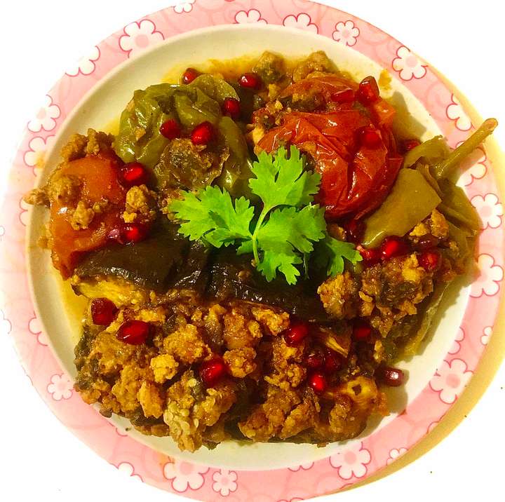 Stuffed Veggies with minced chicken mix