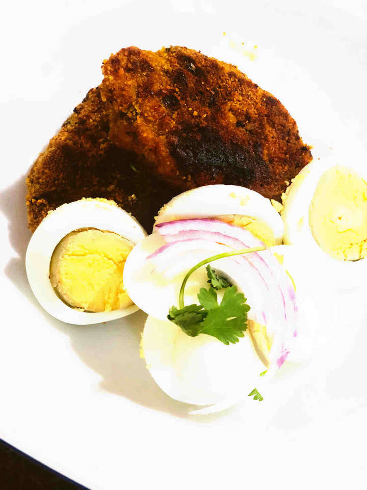 Baked chicken keema cutlet