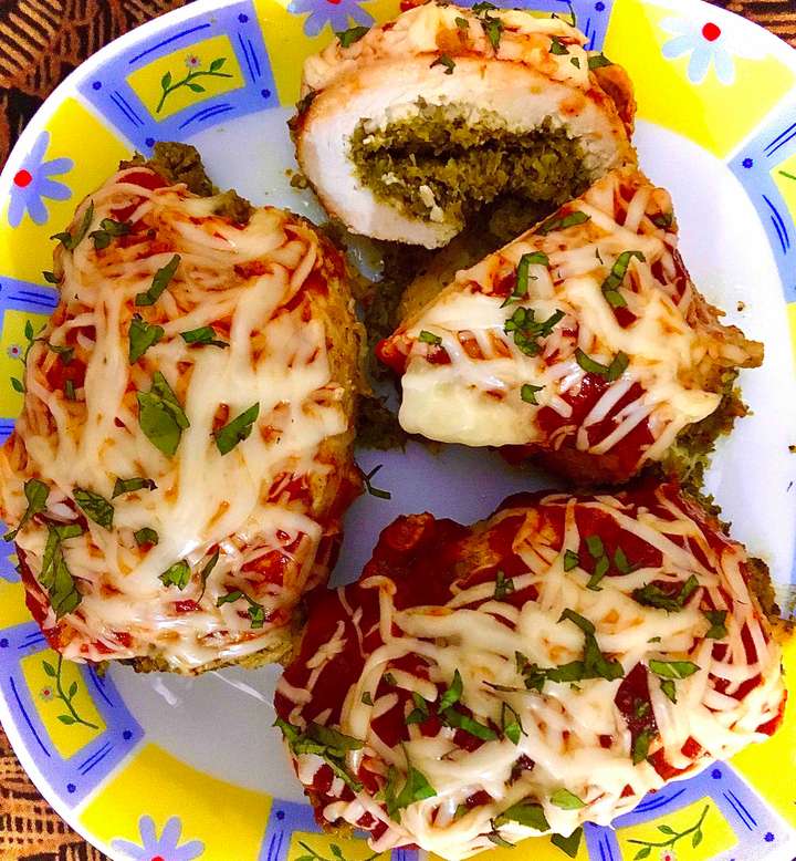 Broccoli stuffed chicken rollatini 