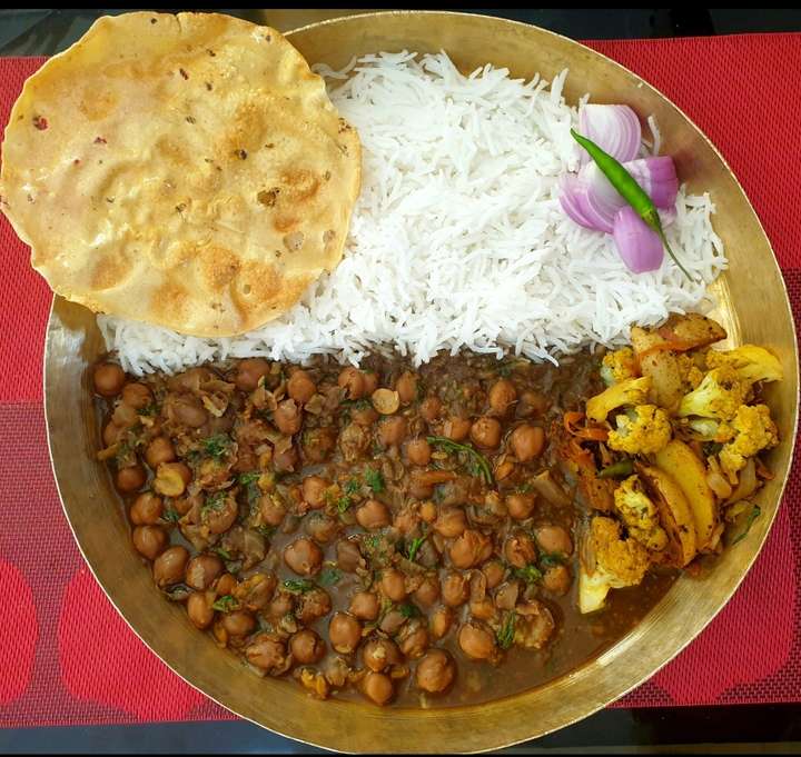 Chole Chawal & aalu Gobhi