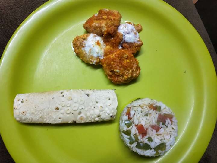 Chicken Kofta with veggies rice 