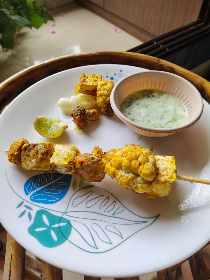 No-Oil Paneer Tikka 