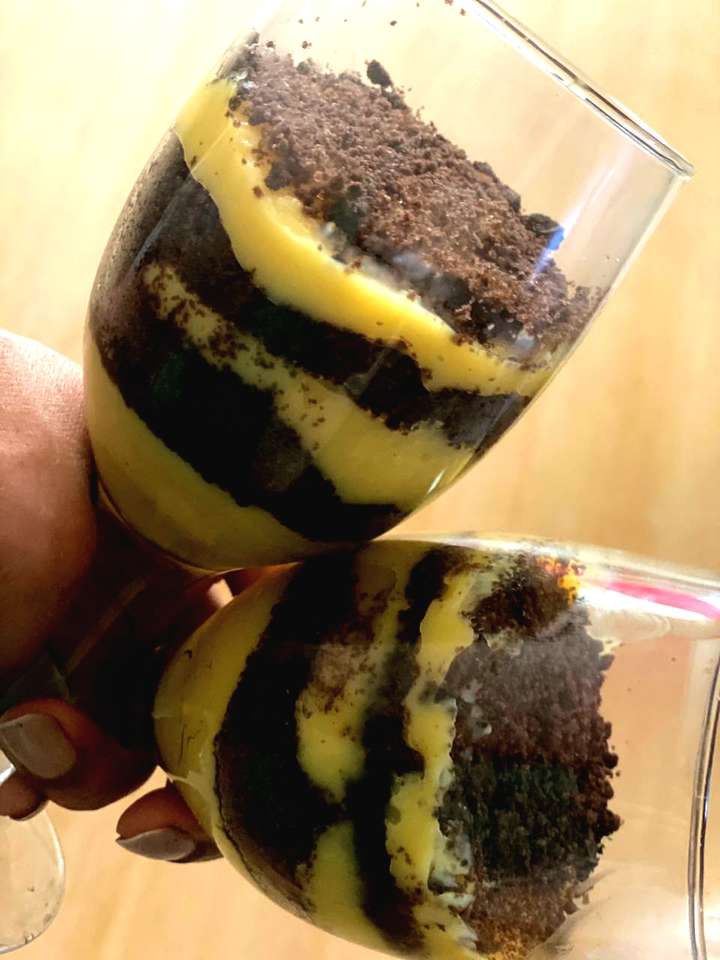 Oreo custard mousse🧁
