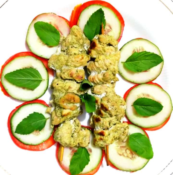 Green Chicken Skewers