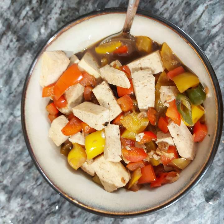 Tofu pepper stir fry 