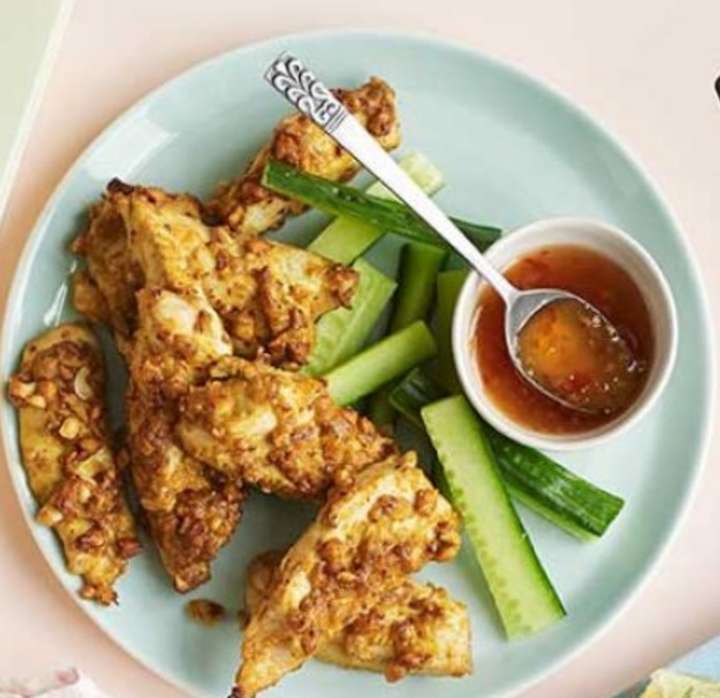 Nutty chicken strips


