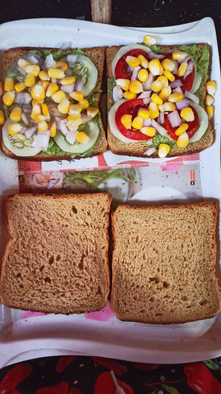 healthy veggies sandwich