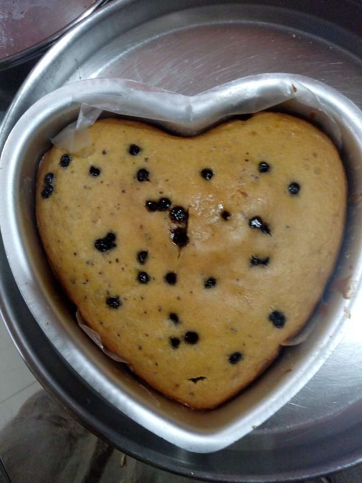 Homemade whole wheat flour cake.