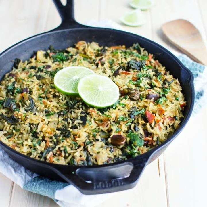 Lasooni Palak Pulao


