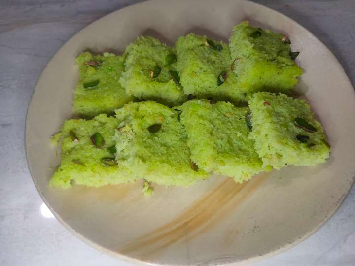 fresh coconut barfi(nariyal barfi)
