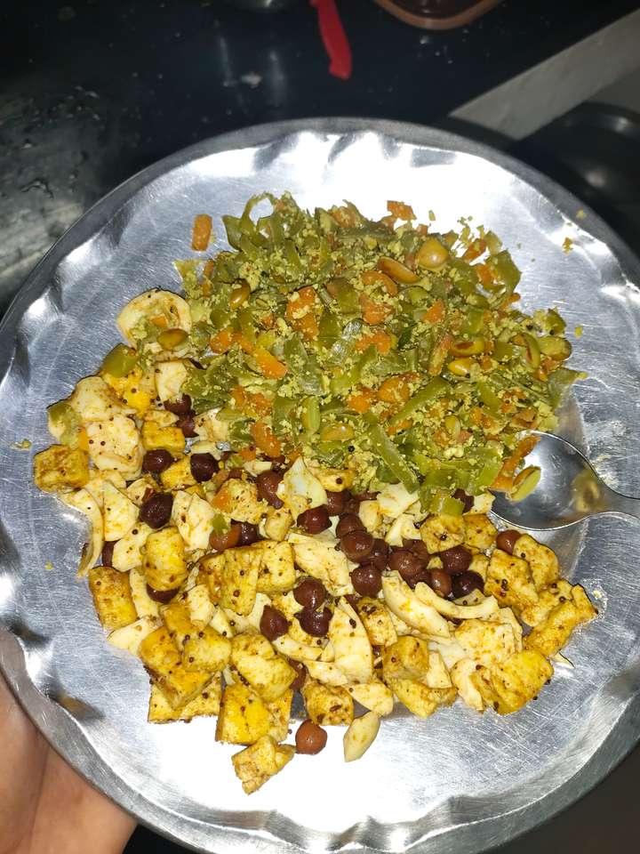 Paneer, Egg & Channa burji