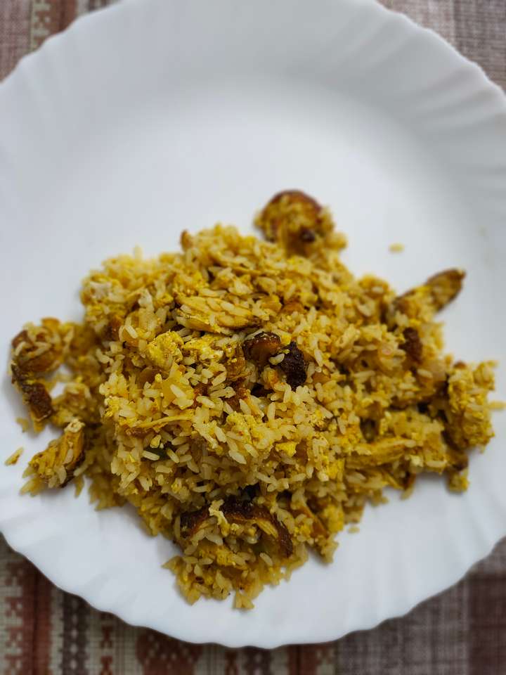 Chicken egg pulao!