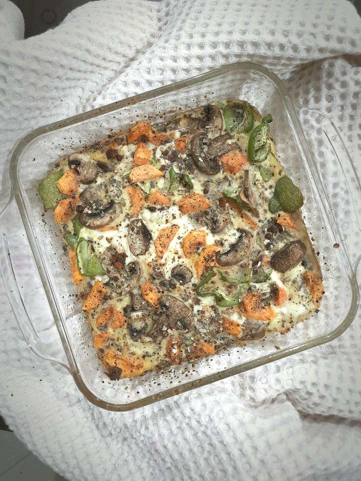 Baked Eggs & cottage cheese